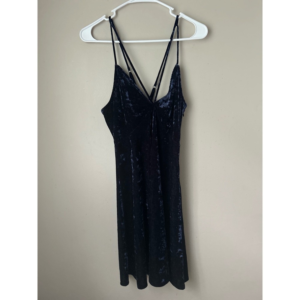 American Eagle Outfitters Velvet Dress Strappy Backless Party Cocktail‎